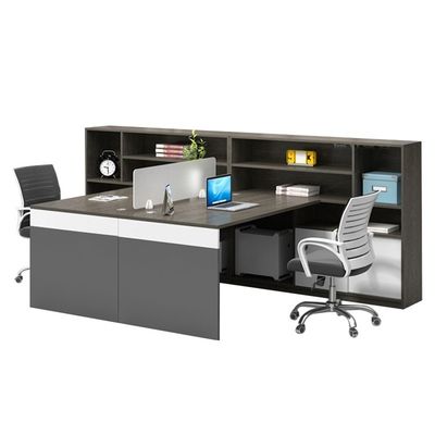 Cubicle de estación de trabajo ajustable de material MFC moderno para espacios de oficina personalizados