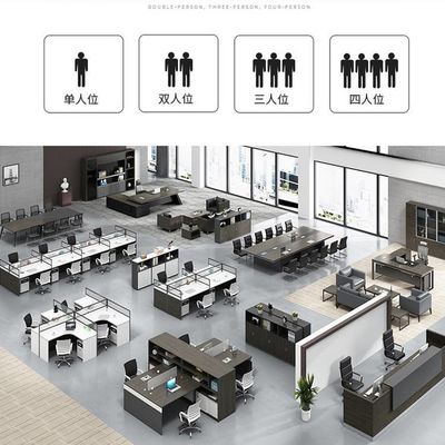 Muebles de oficina Escritorio informático Estación de trabajo con colores personalizados Personal Escritorio abierto