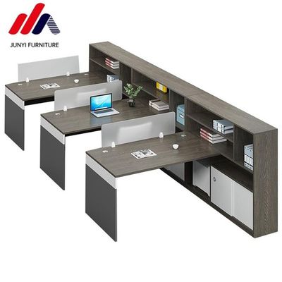 Estación de trabajo de oficina de estilo moderno con diseño modular abierto y material MFC
