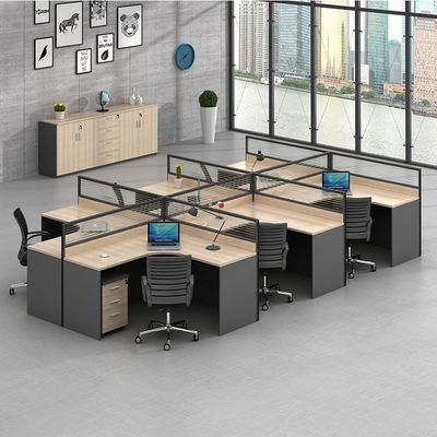 Área de oficina privada Escritorio de estación de trabajo modular con estilo de diseño moderno y material MFC