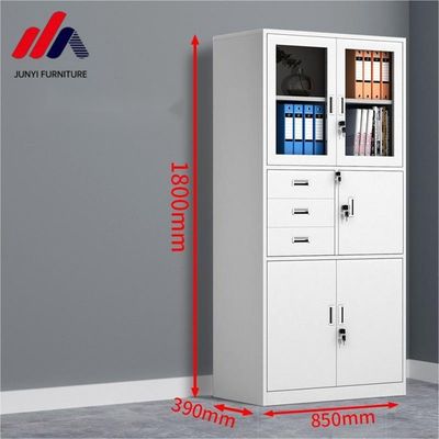 Armario de archivos de almacenamiento de oficina con estructura de derribo y material de acero inoxidable