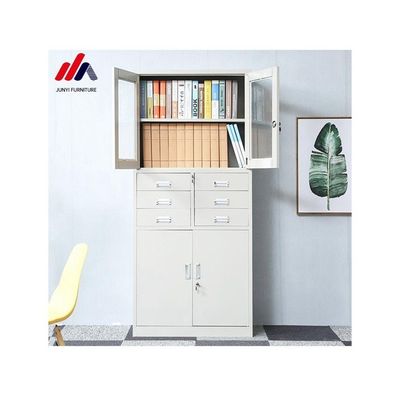 0.5-1.2 mm de espesor gabinete de archivos de acero de oficina moderna con acero inoxidable