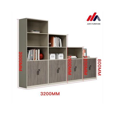 Armario de archivos de madera para instalaciones de ocio y estante de almacenamiento abierto en edificios de oficinas