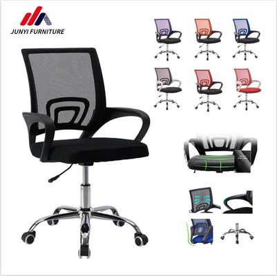 silla de oficina giratoria con malla de elevación de arco negro para asientos cómodos y transpirables
